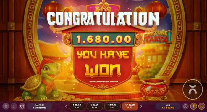Fortune Tarta – Gesamtgewinn nach Freispielen